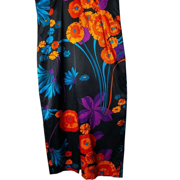 Dolce‎ & Gabbana Dress Size 38 US 0 Sleeveless Midi Pencil Floral Orange Black - Picture 3 of 10